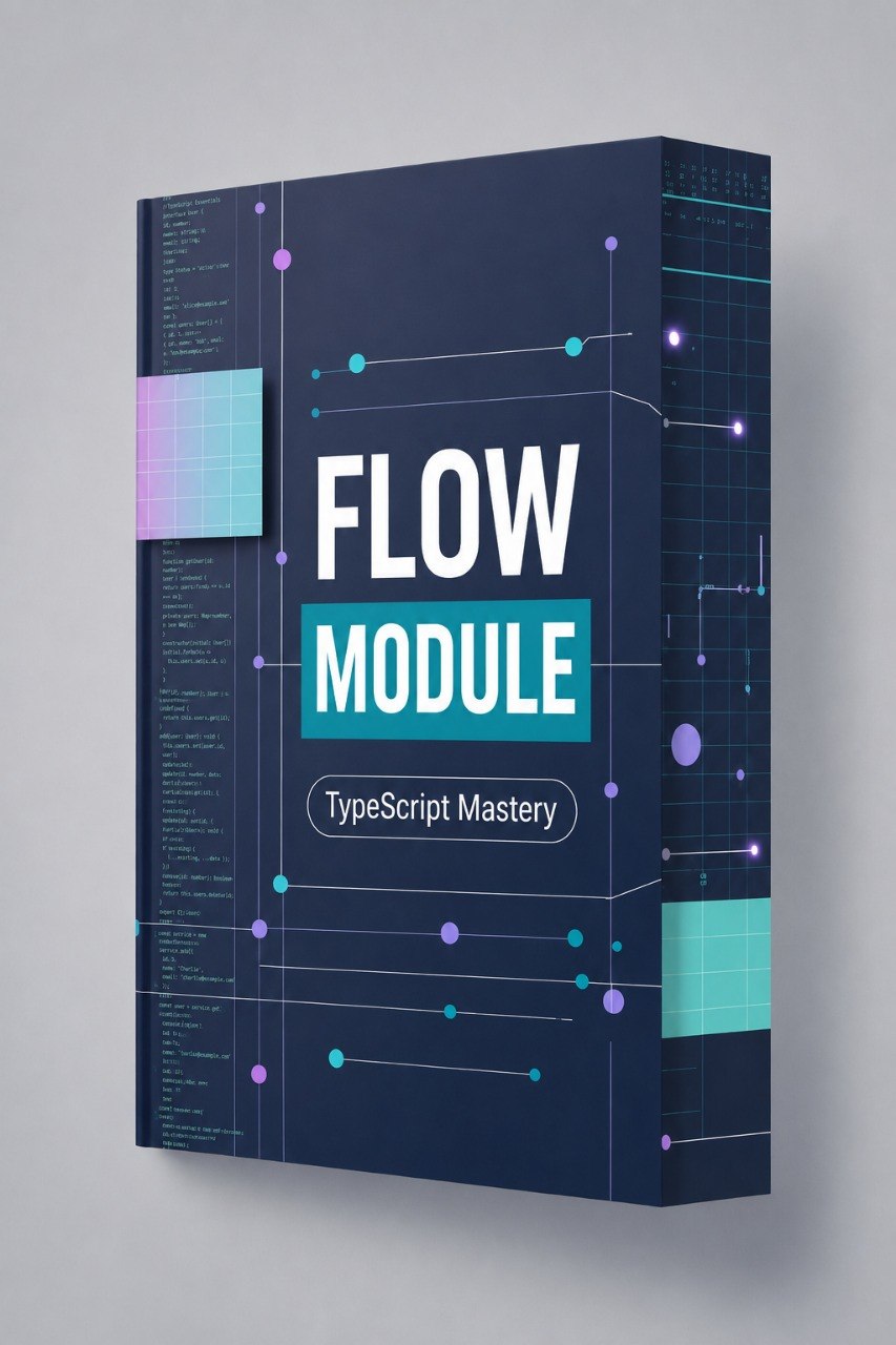 Box labeled 'Flow Module: TypeScript Mastery' on a gray background