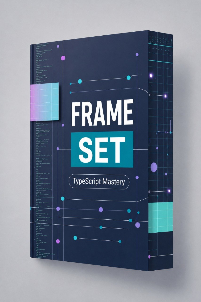 Box labeled 'Frame Set TypeScript Mastery' on a gray background