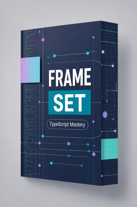 Box labeled 'Frame Set TypeScript Mastery' on a gray background